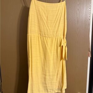 Nine West Yellow Mini Dress with Tie Detail